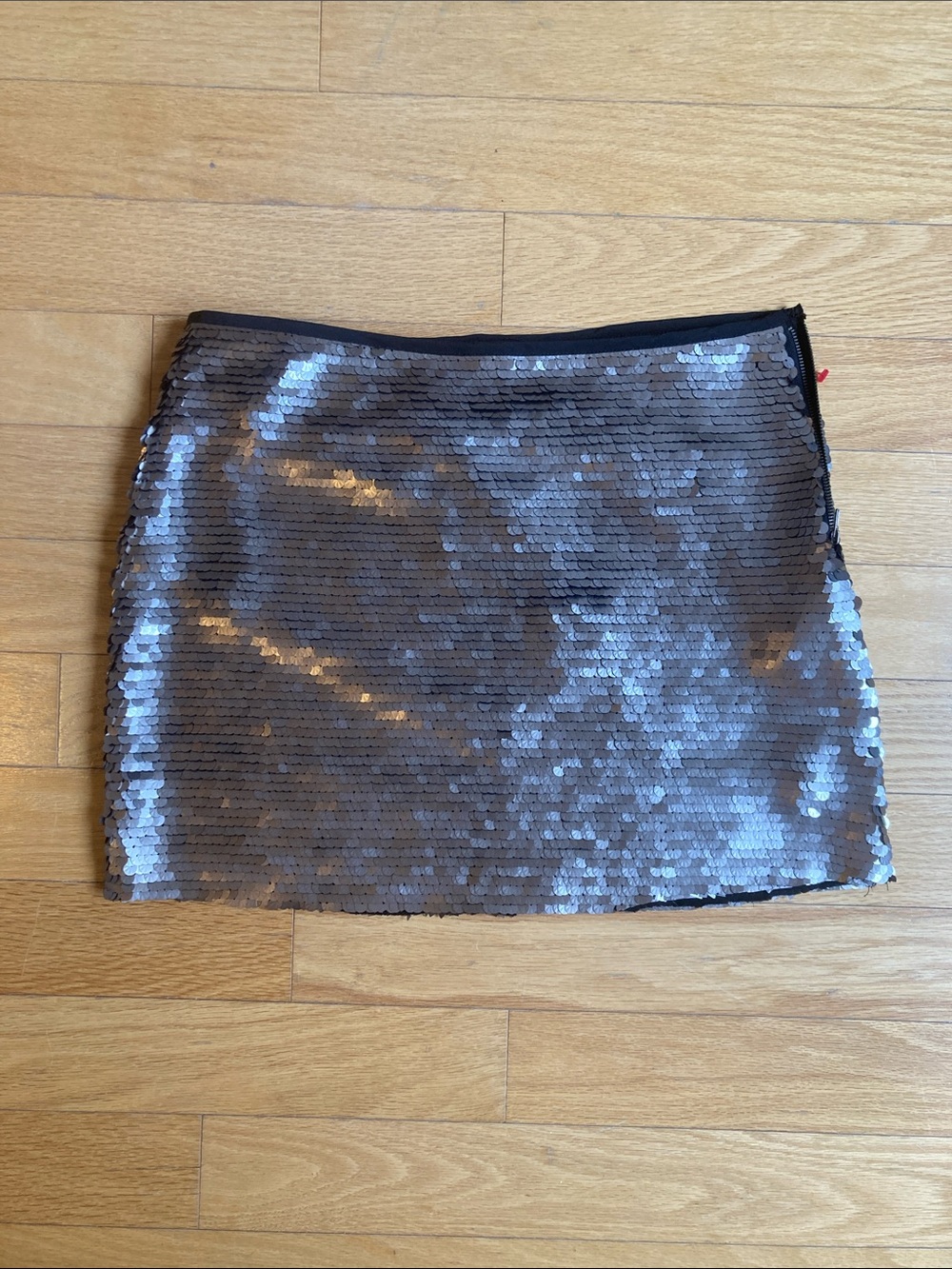 Sequined Mini Skirt - Silver